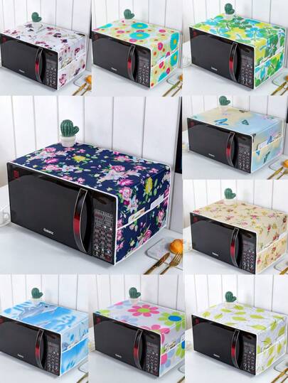 1/5pcs Microwave/Oven Dust Cover With Double Pockets