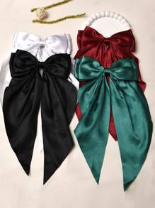 4 piezas Pasadores de pelo para niñas, cinta de satén con pasador de lazo para el pelo hijab, lazo de cola de pelo grande, lazo de satén para el pelo lindo accesorio para el cabello de niña, adecuado para combinar con vestidos de niña, un regalo para un ser querido, regalo del Día de San Valentín, un regalo para mí mismo