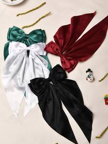 4 piezas Pasadores de pelo para niñas, cinta de satén con pasador de lazo para el pelo hijab, lazo de cola de pelo grande, lazo de satén para el pelo lindo accesorio para el cabello de niña, adecuado para combinar con vestidos de niña, un regalo para un ser querido, regalo del Día de San Valentín, un regalo para mí mismo