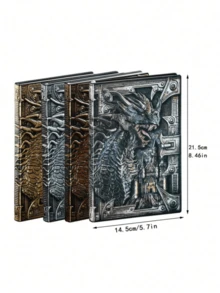 1 件，龙皮日记本龙皮笔记本压花皮革日记本复古书写笔记本仿古日记记事本 A5 压花书写精装行政日记本适合商务女性男性 - 彩色 - 查看 5