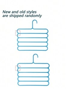 5 层塑料多功能裤架，用于衣柜收纳，收纳领带围巾和裤子，魔术裤架，多层衣架夹子收纳架，适合家庭使用，防缠结，节省空间，收纳，收纳 - 彩色 - 查看 9