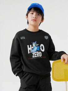 Balabala Kids' Sweatshirt Boys' Thickened Autumn/Winter Tween Boy Round Neck
