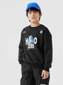 Balabala Kids' Sweatshirt Boys' Thickened Autumn/Winter Tween Boy Round Neck