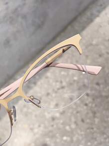 1 件女士猫眼半框电脑眼镜