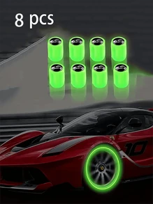 12/8 szt. fluorescencyjnych nasadek na wentyle opon - rozświetl swój samochód tymi wyjątkowymi prezentami samochodowymi!