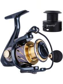 SOUGAYILANG 1PC High Speed Spinning Reel With 5.1:1/5.5:1Gear Ratio,Lightweight Smooth Fishing Reels Freshwater Saltwater