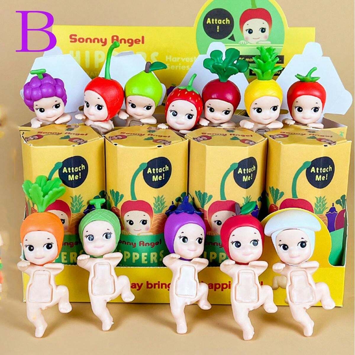 1pc New Product Party Angel Cheek Blind Box Fruit Animal Mini Cat Car