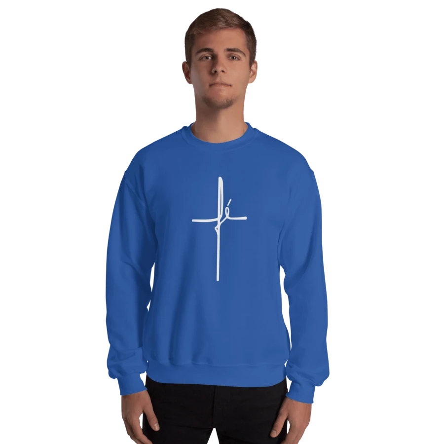 Faith Flannel Sweatshirt Top Of Excellent Quality, Super Comfortable, Without Hood - 寶藍色 - 查看 1