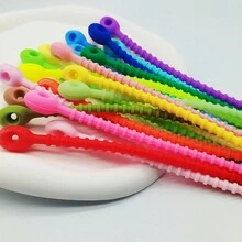 Bộ 5 món phụ kiện mềm mại co giãn có thể điều chỉnh nhiều màu sắc cho móc chìa khóa ô tô, mặt dây chuyền túi xách, dây buộc cáp dữ liệu, đồ trang sức tự làm - Nhiều màu - Xem 10