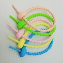 Bộ 5 món phụ kiện mềm mại co giãn có thể điều chỉnh nhiều màu sắc cho móc chìa khóa ô tô, mặt dây chuyền túi xách, dây buộc cáp dữ liệu, đồ trang sức tự làm - Nhiều màu - Xem 7