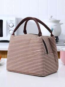 1 件装午餐盒袋学校学生用手提袋防水铝箔便携式午餐袋带保温午餐袋学校午餐盒午餐容器，办公室便携式食品袋，便当盒防水野餐袋，旅行野餐露营袋，学校用品，大学用品，旅行必需品保温女士女士返校用品学校用品袋学校配件 - 黑與白 - 查看 16