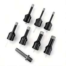 1 Bộ 8 Mũi khoan lõi kim cương ren M14, dùng để khoan khô hàn chân không cho gạch men, đá granit, đá cẩm thạch - Tăng cường sáp làm mát, Dụng cụ cưa lỗ đa chức năng - Màu ảnh - Xem 3