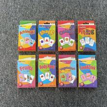Colorful English Word Recognition Flash Cards, Visual Learning Tool - Multicolor - View 3