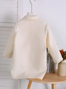 Nuovo cappotto elegante da ragazza in stile giovane con doppio petto e collo a revers, design principesco, adatto per autunno/inverno
