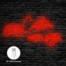 1pc Custom USB Neon Sign (Double Row), Christmas Gifts, Wedding Decor, Name Neon Sign, Led Neon Sign Personalized Gifts, Bedroom Decor, Home Decor USB Led Light, Birthday Gifts, Letters Light Decor, Halloween, Thanksgiving.