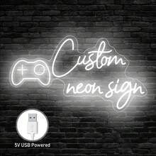 1pc Custom USB Neon Sign (Double Row), Christmas Gifts, Wedding Decor, Name Neon Sign, Led Neon Sign Personalized Gifts, Bedroom Decor, Home Decor USB Led Light, Birthday Gifts, Letters Light Decor, Halloween, Thanksgiving.