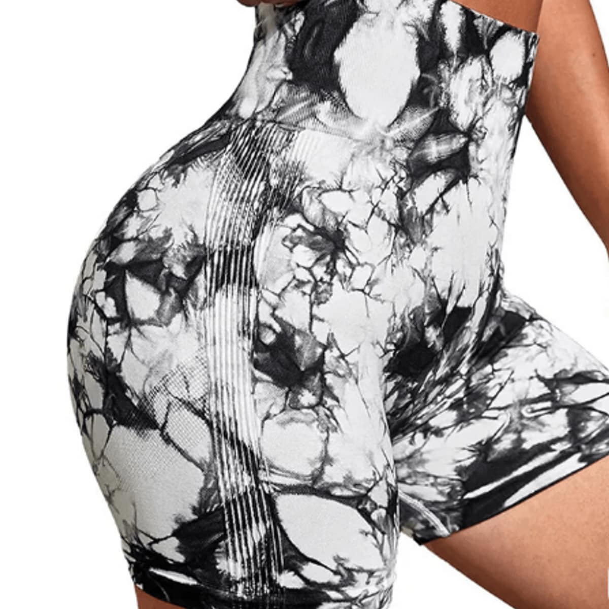 Women's Marbled Tie-Dye Shorts Gym Cross Fit Fitness - 查看 1