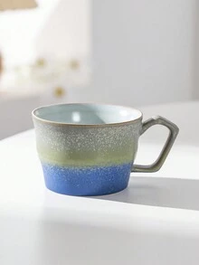 1 件渐变色情侣陶瓷咖啡杯，家用小型饮水杯，高端奢华风格拿铁杯 - 咖啡杯拉花 - 查看 4