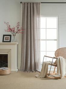 Bubaba 1 件咖啡色提花遮光窗帘，波西米亚北欧针织条纹镂空设计，适用于卧室装饰，隐私窗帘适用于厨房、卧室、餐厅、客厅，可用于季节性节日装饰 - 咖色 - 查看 3