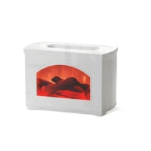 1 件壁炉香薰机，逼真的火焰灯效果，可添加精油，270 毫升容量冷雾加湿器，静音台式超声波雾化加湿器 - 多色 - 查看 7