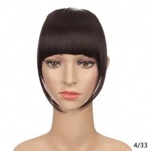 Synthetic 26Colors Real Thick 31g Natural Bang Wig Black Brown Auburn Red Clip In On Bangs Hair