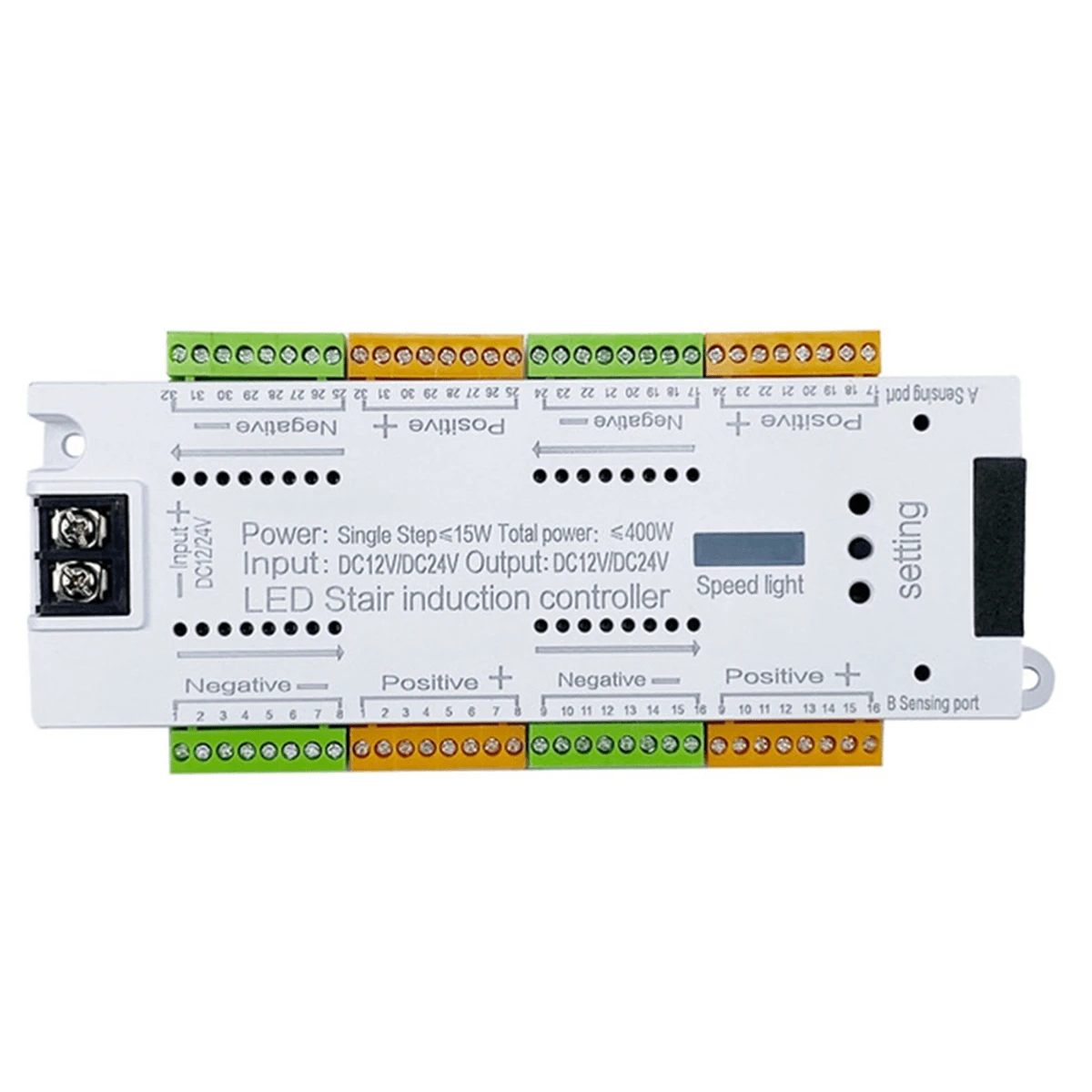 Controller Luci Scale A LED - Sensore Movimento 32 Canali Con 4 Velocit&agrave; Regolabili