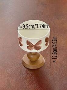 1 chiếc bát đế gốm phong cách Pháp cổ điển, bát đế gỗ, bát hương liệu, bát đựng sáp, bát đựng đồ tráng miệng, bát đựng bánh kem, quà tặng ngày lễ - Nhiều màu - Xem 13