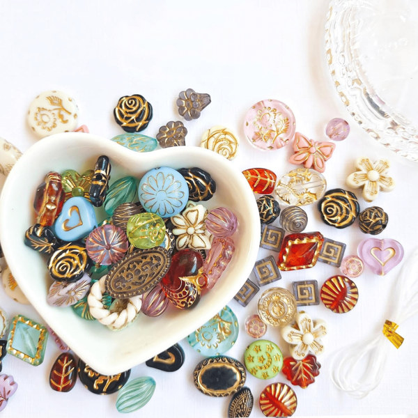20/50g Mezcla de cuentas antiguas de acrílico huecas decorativas para bricolaje, accesorios de joyería DIY como pulseras, collares, tobillleras y llaveros