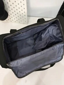 1 chiếc túi tote giản dị tối giản có nhiều ngăn. Túi đeo chéo màu trơn thời trang có dây đeo có thể điều chỉnh. Túi đeo vai dung tích lớn có thiết kế dây đeo hành lý Phụ kiện du lịch Trang phục du lịch Đồ dùng du lịch sân bay Quần áo Túi hành lý Ý tưởng quà tặng Giáng sinh Phụ nữ Cô gái Quà tặng Giáng sinh cho mẹ Quà tặng sinh nhật Mẹ Bạn bè Quà tặng Ngày lễ Tạ ơn - màu đen - Xem 2