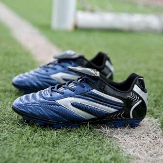 1 Pair Unisex Glitter Cleats Football Shoes For Teenagers, Slip-Resistant, Low-Cut, Fashionable, Durable Training Shoes Ronaldo