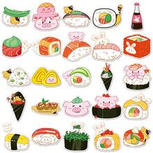 50 件彩色创意三文鱼寿司手卷卡通可爱贴纸适用于平板电脑/iPad 装饰 - 彩色 - 查看 5