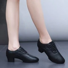 Zapatos de baile de salón/latino para mujer para interiores, con suela blanda transpirable, zapatos de entrenamiento cómodos de unicolor