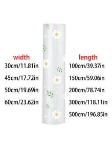 1 Rolle, neue frische Blumen und Pflanzen, Premium rutschfeste Schubladenmatte - feuchtigkeitsbeständig, staubdicht, öldicht, wasserdicht für Küche, Schrank, Schuhschrank und mehr - einfach zu reinigen und auf Größe zuzuschneiden