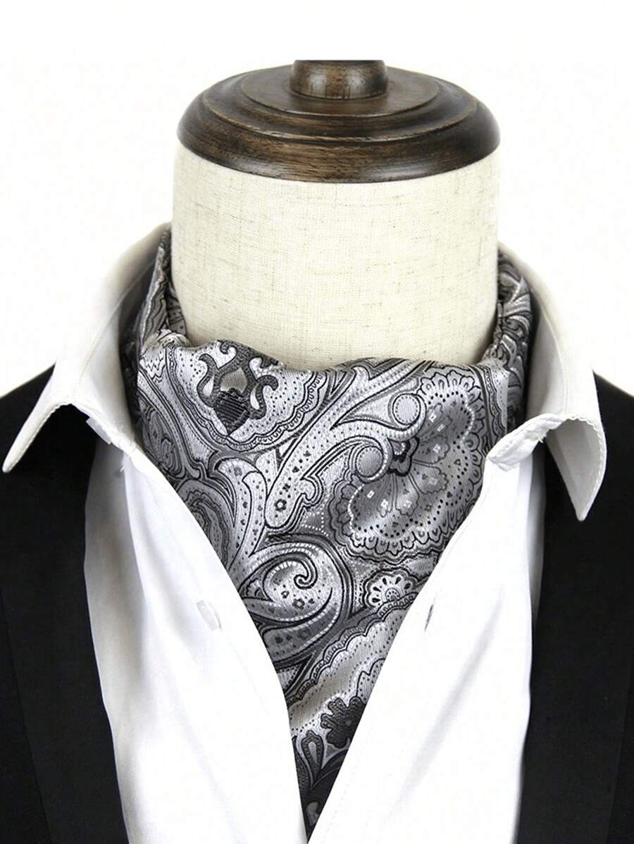 1pc Men's Neckerchief, Suit Shirt Neckband, Business Necktie Scarf