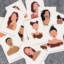 10/20/30/40/50/60/80/100 chiếc - Thẻ trưng bày trang sức bông tai và dây chuyền, Thẻ giấy đóng gói trang sức hình minh họa, Nhãn dán bông tai bằng bìa cứng, Hoàn hảo để sắp xếp và trưng bày - Kiểu ngẫu nhiên, Trang trí phòng, Trang trí trường học - trắng - Xem 9