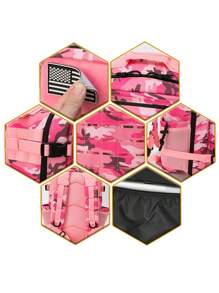 户外包运动包袋抽绳背包篮球包抽绳背包足球啦啦队包运动背包大学生健身旅行运动瑜伽户外郊游骑行徒步防水轻便大容量便携配件女士男士儿童圣诞礼物 - 粉色 - 查看 5