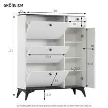 Multifunktionaler ultradünner Flipschuhschrank, ultradünner Schuhschrank passend für verschiedene Schuhe, passend für Wohnungseingang, Flure und Wohnzimmer