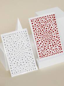 2PCS Miếng dán kim cương lớn 3D nhiều màu sắc, Trang trí mặt đá quý cho phụ nữ, Quà tặng lễ hội DIY Bóng trang điểm tiệc âm nhạc, Thích hợp cho tóc/mắt/mặt/cơ thể - Nhiều màu - Xem 2