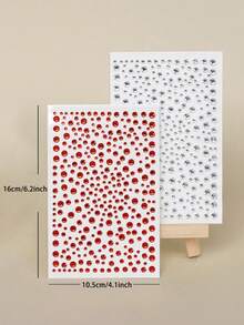 2PCS Miếng dán kim cương lớn 3D nhiều màu sắc, Trang trí mặt đá quý cho phụ nữ, Quà tặng lễ hội DIY Bóng trang điểm tiệc âm nhạc, Thích hợp cho tóc/mắt/mặt/cơ thể - Nhiều màu - Xem 4