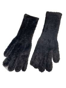 1 双女士优雅纯色触屏毛绒衬里保暖手套，适合秋冬季、露营徒步、户外运动、滑雪、骑自行车、冬季手套 - 彩色 - 查看 5