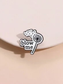 1 件蒲公英胸针，时尚配饰别针，适合衣服、包包、男女礼物 - 黑與白 - 查看 7