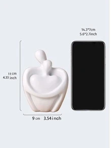 1pc Tượng gốm đôi CESTATIVO dùng trang trí nhà cửa, Tượng đôi ôm nhau để trang trí kệ và bàn, Tượng điêu khắc lãng mạn hiện đại để trang trí phòng khách, phòng ngủ, văn phòng, Quà tặng tốt nhất màu trắng - Nhiều màu - Xem 7