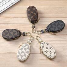 Zipper Closure PU Car Key Storage Bag Key Ring Ornament Compact Coin Purse Bag Charm Key Holder Car Key Bag Halloween Gift Teachers Day Gift Men Gifts Gift For Women For Men Mini Wallet - Multicolor - View 11