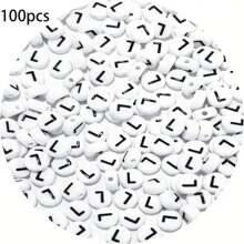 Acrylic Letter Beads Jewelry Making Kit - 100/200/300/500/800/1000/2000pcs, Bohemian Style DIY Bracelets, Necklaces, Keychains With Letter Charms, DIY Craft Supplies - Mixed Hollow Letter Beads With Game & Friendship Themes - Black and White - View 29
