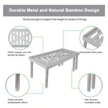 KOKILA Estante para Especias, Juego de 2, Organizador de Armario, Especiero de Cocina Extensible, Estantería retráctil de cocina -Repisa Apilable Cocina Estantería Extensible,Estante retráctil de cocina, estantería en capas para gabinetes,  estante multifuncional debajo del fregadero para platos, Organizador de armario multifuncional para platos y botellas de condimento, especias y platos, Estantería retráctil de partición de gabinete de almacenamiento de unicolor desmontable en capas, sin clavos, para armario, baño, dormitorio, cocina, sala de estar - Organizador de espacio para zapatos, - Gris - Ver 8