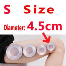 1/4pcs Silicone Cupping,Massage Cup, Silicone Massage Body Cup, Chinese Vacuum Massaging Cupping Cup Massage Device - Clear - View 13