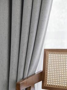 1 buc. Perdele opace cu ochiuri retro franceză, cu aspect simplu de in, pentru sufragerie sau dormitor