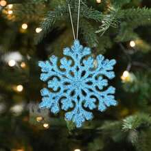 Bộ bông tuyết lấp lánh DIY thủ công trang trí cây thông Noel cho các bữa tiệc ngày lễ cho đồ trang trí Giáng sinh bằng bột vàng - Nhiều màu - Xem 7