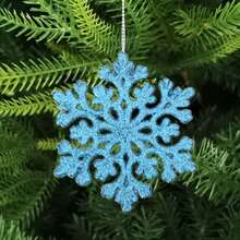 Bộ bông tuyết lấp lánh DIY thủ công trang trí cây thông Noel cho các bữa tiệc ngày lễ cho đồ trang trí Giáng sinh bằng bột vàng - Nhiều màu - Xem 9