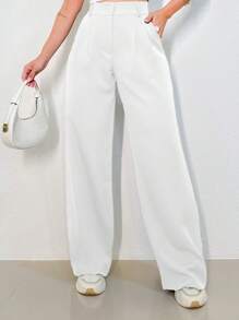 ADD MODA FEMININA EIRELI- 3271, WOMEN'S TAILORED PANTS, HIGH WAIST, PANTALON, ELEGANT, CASUAL, High Waist With Lycra Cotton Polyester Elastane, Premium Black Skinny Women's Pants High Waist With Lycra Elastane Black Jeans Black Twill Pants Pantaloon Pants, High Waist, With Side Pockets, Romantic Fabric, Flare, Women's Skinny Crepe Mesh With Lined Belt High Waist Slim Quality, Women's Pants, Tailoring, Pantyhose, Crepe Pants, Jeans, Jogger, Denim Jacket, Linen, Women's Wide Leg Pantaloon Pants, Monsca Zipper, Women's Jeans High Waist Up To The Navel With Elastane Lycra Women's Clothing, Wide Leg Pants, Duna With Button Trend, Duna Social High Waist Pantaloon Pants With Elastic Loop Zipper And Button, Does Not Contain Lining, Women's High Waist Pantaloon Pants With Pocket Super Fashion, Modal, Social, Elegant, Social, Blogger, Butt Lifter, Fits Super Well, Vibrant Colors, Trend, National Shipping, New Collection 2024 - 白色 - 查看 3